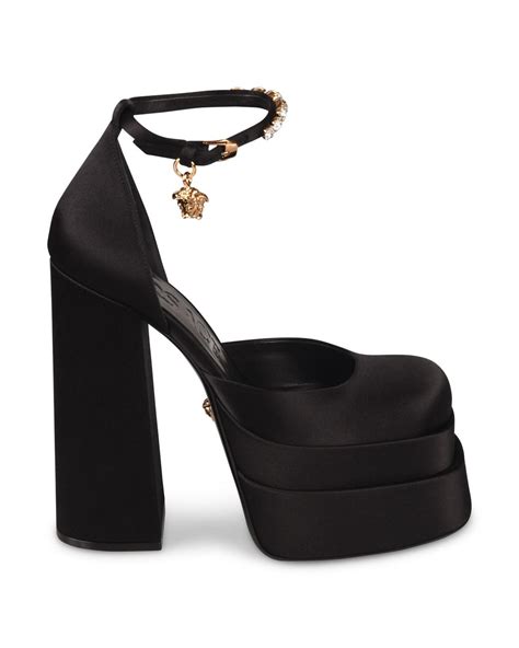 versace block heels|versace platform sandals.